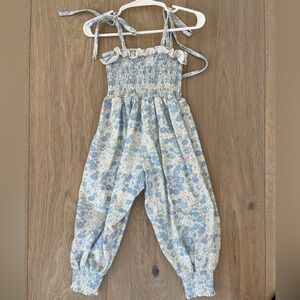 SweetHoney Blue Floral Romper